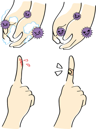 手についた菌